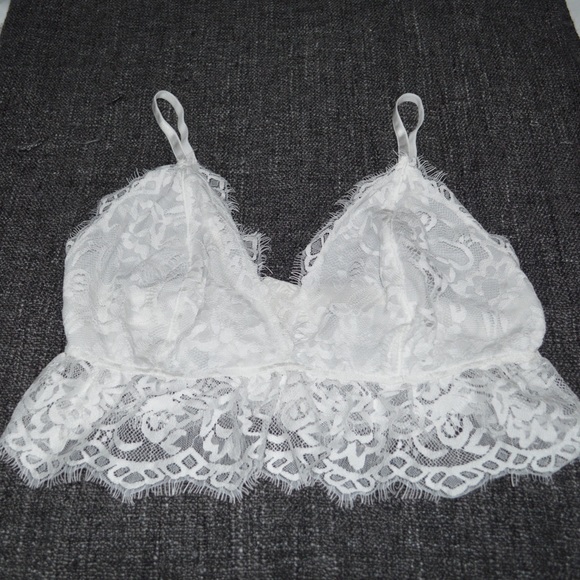 white lace bralette top